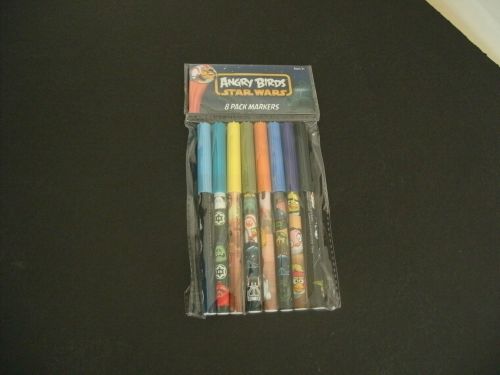 ANGRY  BIRDS  STAR WARS    8 PACK  MARKERS NEW SEALED