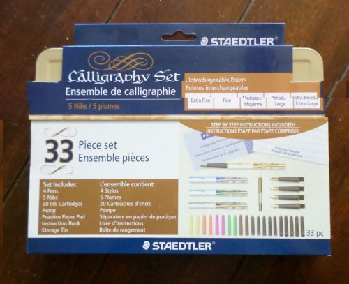 Brand New 33 Piece Staedtler Calligraphy Set: Interchangeable Points!