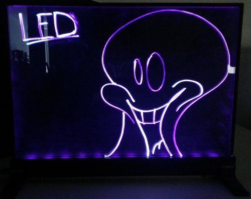 16&#034;x12&#034; small flashing illuminated erasable neon led writing board menu table si for sale