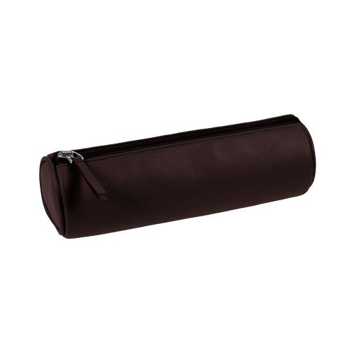 Round pencil holder - Burgundy - Smooth Calfskin - Leather