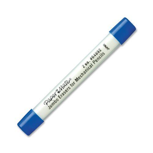 Paper mate jumbo eraser refill - lead pencil eraser - 2/tube - white (pap64892) for sale