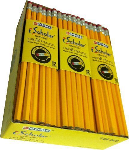 NEW iScholar Gross Pack Pencils  #2  Yellow  Box of 144 (33144)