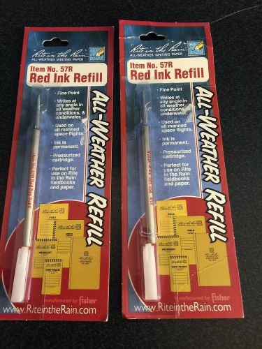 2 Pk Lot All-Weather Ink Refills Red - Item No. 57R Rite in the Rain