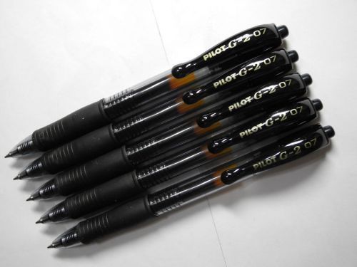 72 PILOT G2 BLACK FINE 07 ROLLERBALL PENS free ship