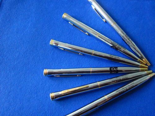 6 metallic rollerball pens comercial impresion