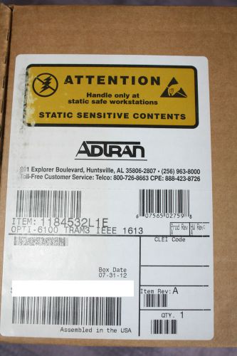 Adtran opti-6100 3 ds3 tram3 ieee 1613 triple transmux module 1184532l1e new for sale