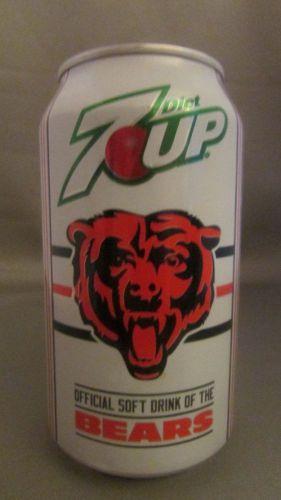 2013 Diet 7UP Seven UP  Chicago Bears Team Logo Can 12 ounce Empty NFL Soda/Pop
