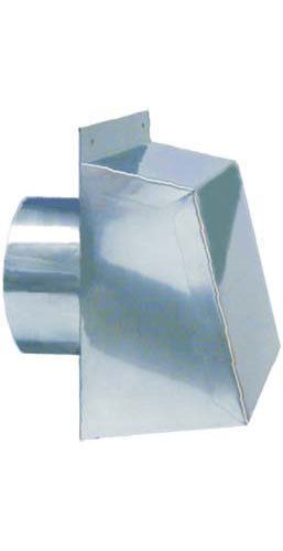 6 Inch Wall Hood with Flap Damper -  Stainless Steel
