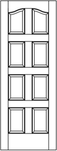 8 Panel Equal Eyebrow Stile&amp;Rail Interior Wood Doors 20 Wood Species Model# 8ECC