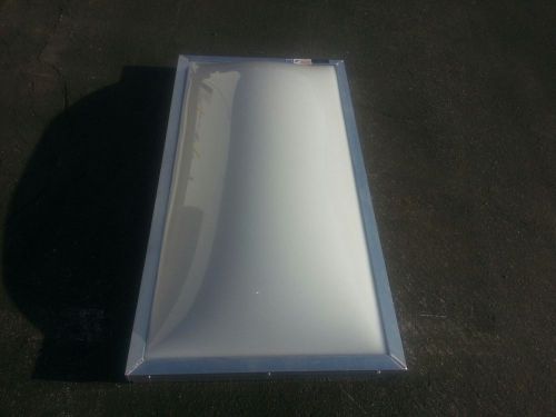2 x 4 curb mounted double dome white over clear skylight