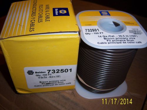 New napa belden 100&#039; 14ga brown primary wire 732501 * for sale