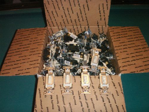 LOT OF 100 15AMP 3-WAY IVORY SWITCHES NEW