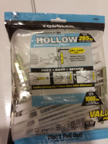 Toggler snaptoggle 10 pack, 1/4-20&#034; bb hollow wall anchor for sale