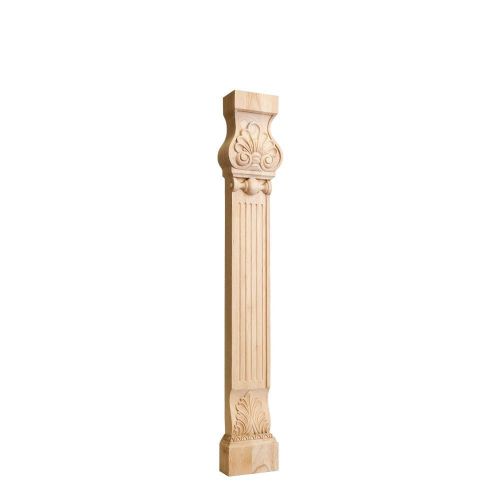 31&#034; -  Solid Wood- Acanthus &amp; Shell Pilaster Leg-   #LEGC-1