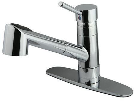 Wilshire low lead compliant single handle kitchen faucet polished chrome for sale