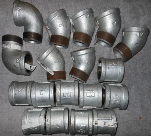 Wholesale steam punk lot. 2&#034; galvanized pipe fittings. for sale