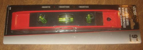 9&#034; MAGNETIC TORPEDO LEVEL WITH MAGNET NEW (RED)
