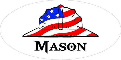3 - Mason US Flag Hard Hat Hand Union Toolbox Helmet Sticker H2236