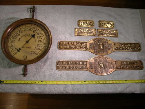 Vinatge BABCOCK &amp; WILCOX  Steam Boiler Gauge with Number,Name and Spec. Plates