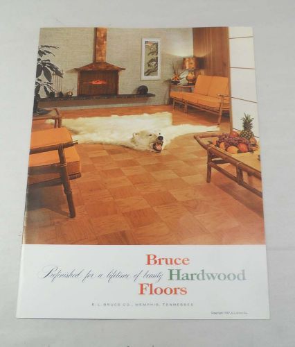 Vintage BRUCE Oak Plank Block Hardwood Floors Flooring Sales Brochure Memphis TN