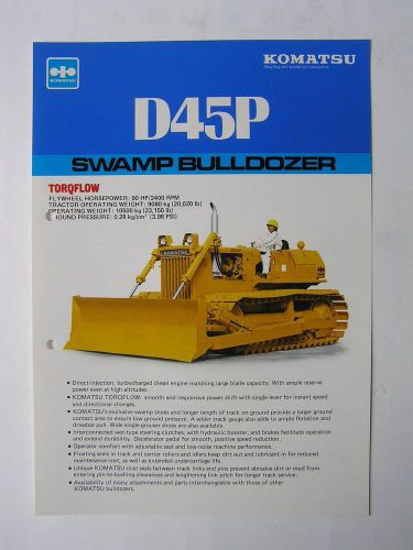 KOMATSU D45P Swamp Bulldozer Brochure Japan