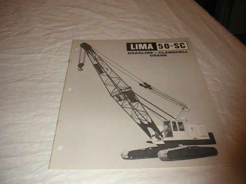 1971 BLH LIMA MODEL 50-SC CRAWLER CRANE SALES BROCHURE