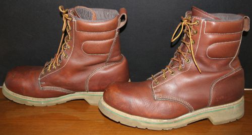 Vtg Men&#039;s Leather safety work boots Hy-Test steel toe 12.5 M very good condition