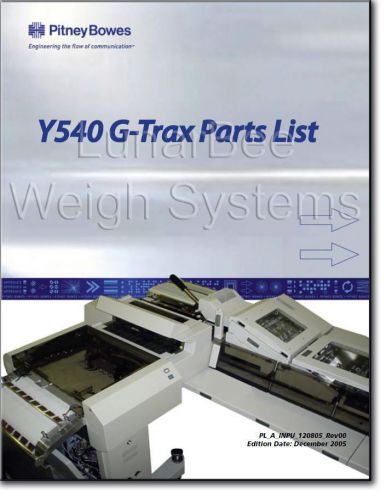 Pitney Bowes Y540 G-Trax Parts List Manual
