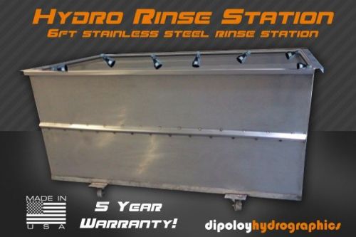 Hydrographics Hydro Dip Rinse Station - 6ft Stainless Steel - 5 Year Warranty