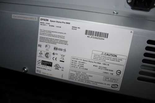 Commercial Printer Epson Stylus Pro Printer 9900 Model K162A