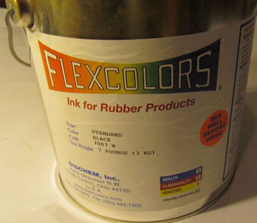 NEW 7 POUND CAN FLEXCOLORS 7007 W STANDARD SCREEN PRINTING BLACK INK FOR RUBBER