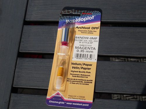 Magenta 0.35mm Plotter pen Koh-I-Noor Rapidoplot 64NDW-0MF W Style Calcomp