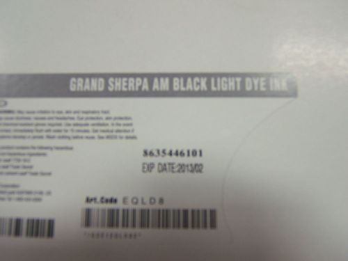 Agfa Grand Sherpa Water Based Light Dye Black Ink.  Boxed and factory sealed