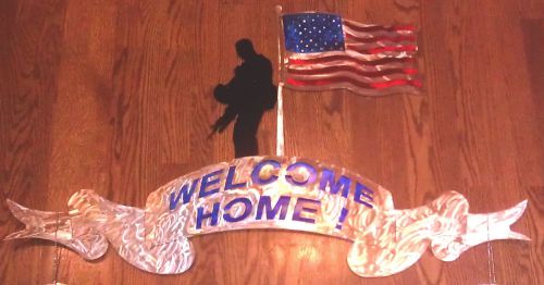 American soldier welcome home .DXF file for CNC plasma,laser, waterjet or router