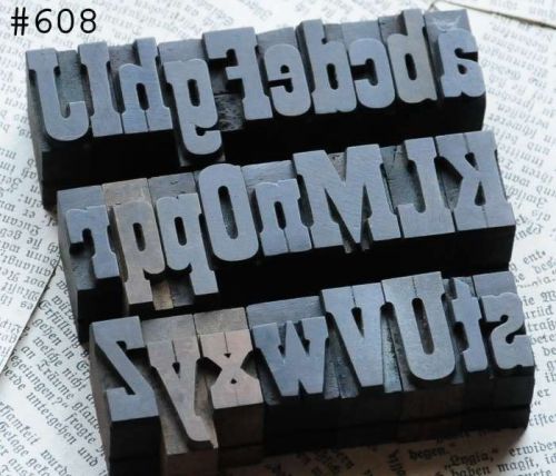 A-Z alphabet letterpress wood printing blocks type woodtype ABC letterform XYZ