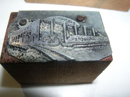 BARDAHL Warehouse PICTURE ONLY Vintage Wood Block Printing Metal Stamp Unusual