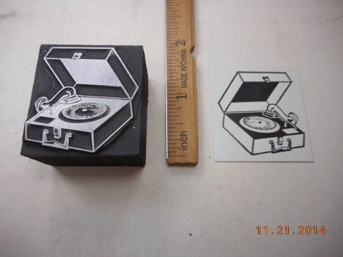 Letterpress Printing Printers Block, Portable Record Player