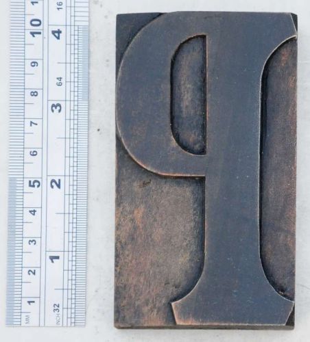 letter &#034;P&#034; letterpress wooden block wonderful patina alphabet printing wood