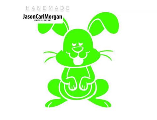 JCM® Iron On Applique Decal, Bunny Neon Green