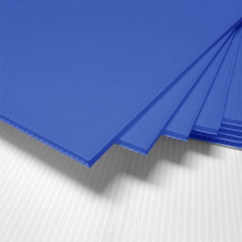 100 pcs Corrugated Plastic 18x24 4mm Blue Blank Sign Sheets Coroplast Intepro