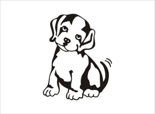 2X &#034;CUTE PUPPY&#034; Funny Car Vinyl Sticker  Gift Removable Decal - 403