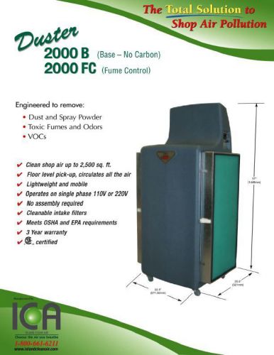 Duster 2000 cfm commercial air purification system for sale