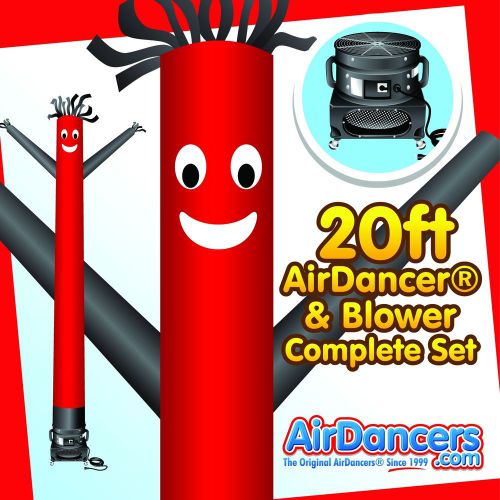 Red &amp; black airdancer® &amp; blower 20ft complete air dancer set for sale