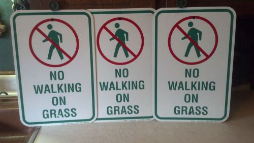 no walking on grass - signs - aluminum