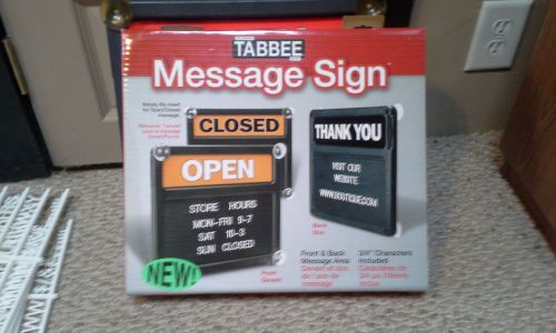 Headline Tabbee 13-3/4&#034;x15&#034; Double-Sided Open Closed Message Sign Letter Board