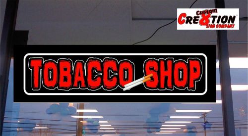 LED Light Box Light up Sign- TOBACCO SHOP- 46&#034;x12&#034; window sign, Flasher Availabl
