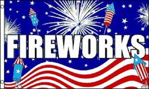 Fireworks USA rwb Flag 3&#039; X 5&#039; Banner Outdoor Indoor bx