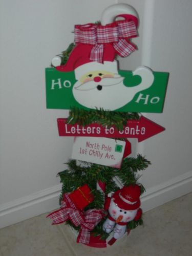 Tall Christmas Sign Post