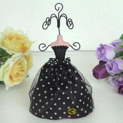 BLACK Evening Dress Mannequin Elegant Jewelry Earring Necklace Display JD15c07