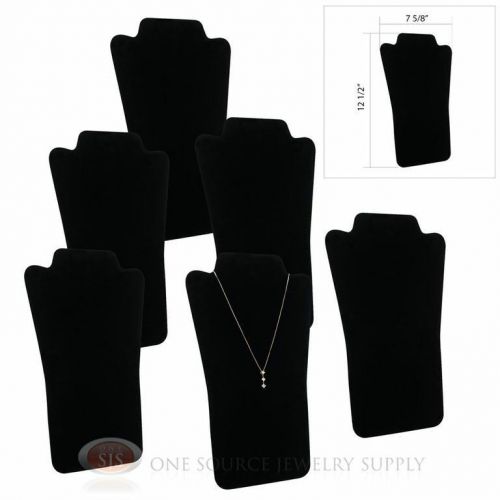 (6) 5 1/2&#034; Black Velvet Padded Pendant Necklace Display Easel Presentation